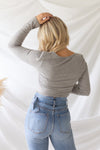 Always Admiring Crop Top - Heather Grey