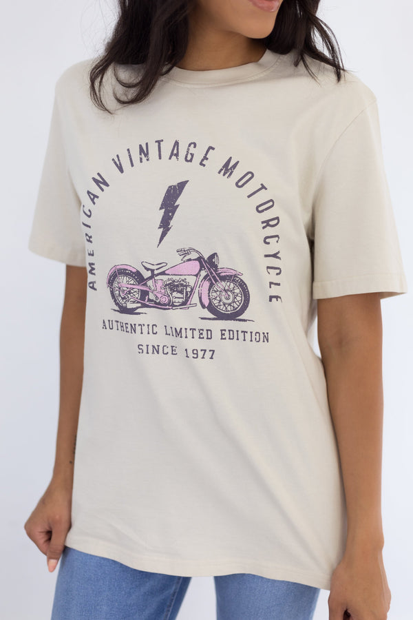 American Vintage Motorcycle Graphic Tee