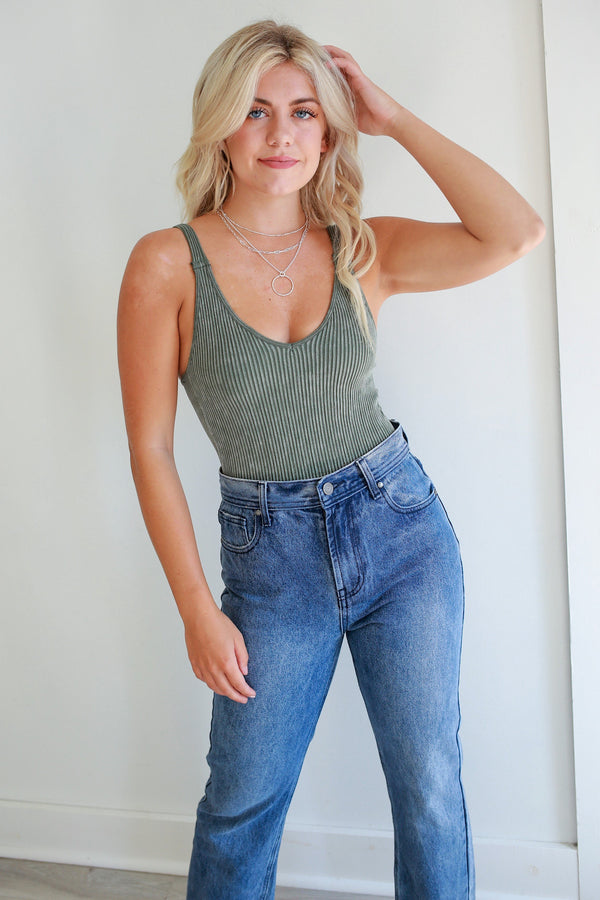 Born To Fly Crop Top - Dusty Sage