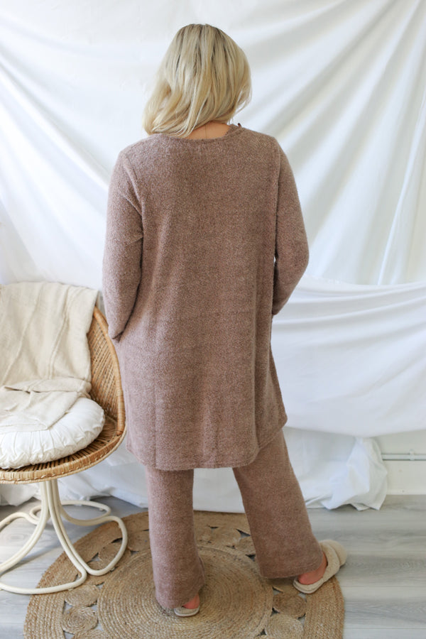 Carefree Living Cardigan - Mocha