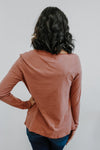 Cut To The Chase Top - Dark Blush