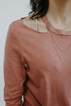 Cut To The Chase Top - Dark Blush