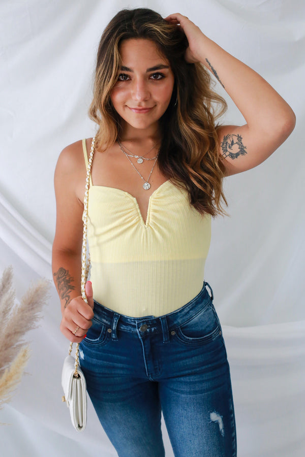 Don't Steal My Sunshine Bodysuit - Light Yellow