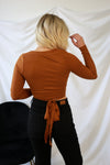 Easy Listening Crop Top - Cognac