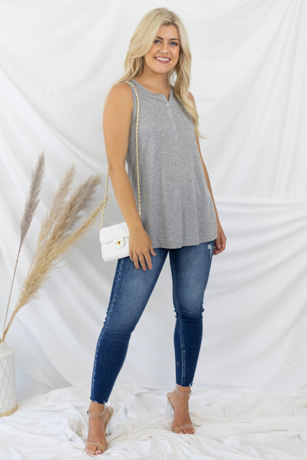 Effortless Lifestyle Tank - Heather Grey