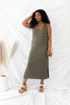 Favorite Idea Midi Dress - Olive