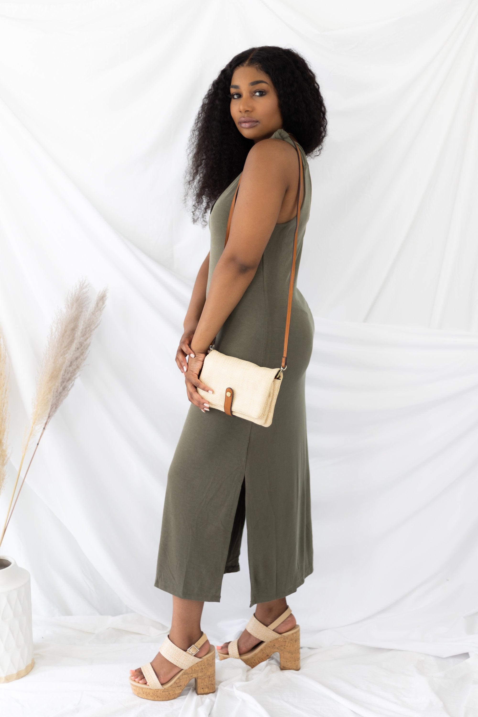 Favorite Idea Midi Dress - Olive