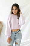 Good Idea Cropped Sweater - Lilac