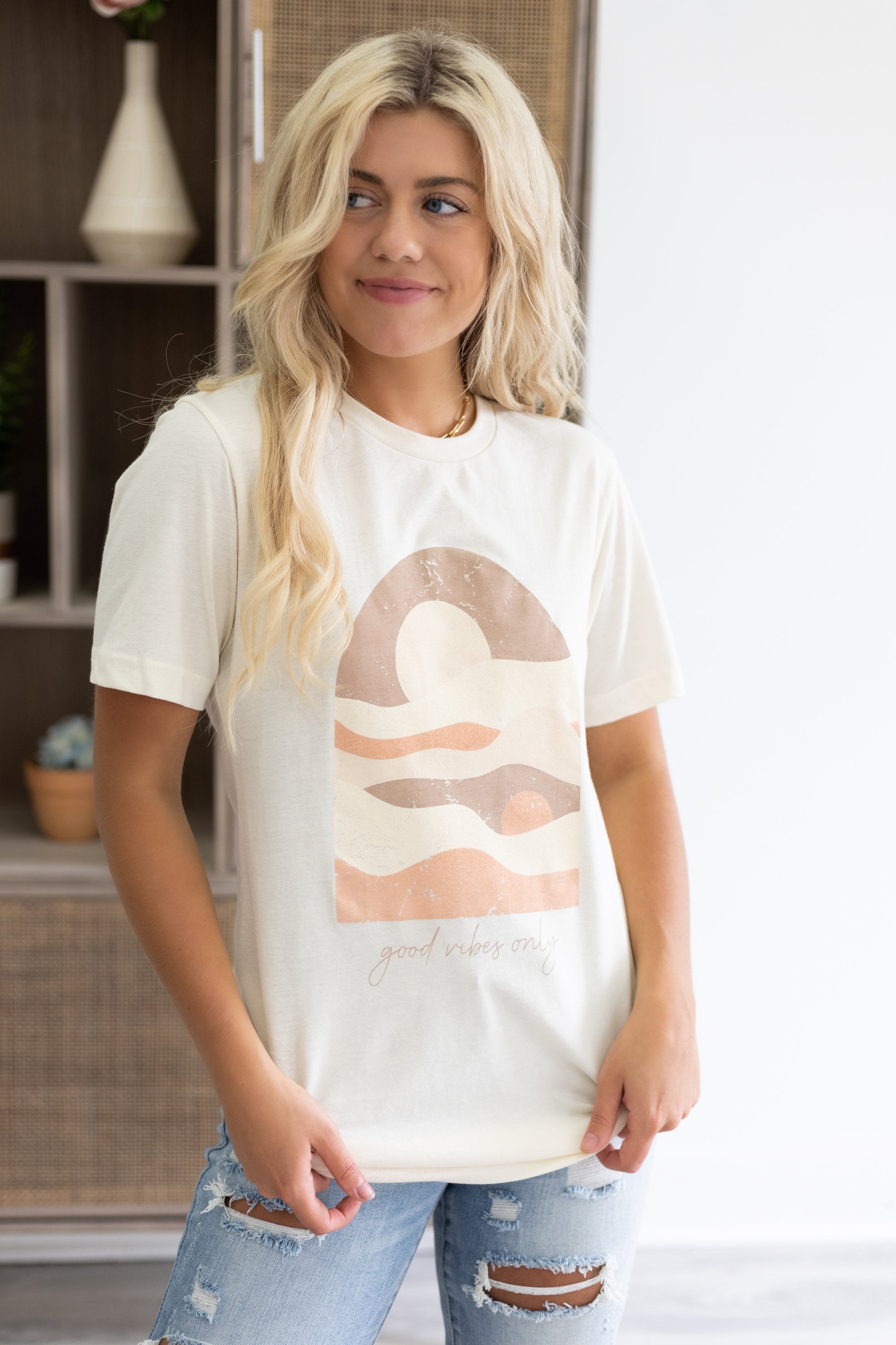 Good Vibes Only Graphic Tee - Cream