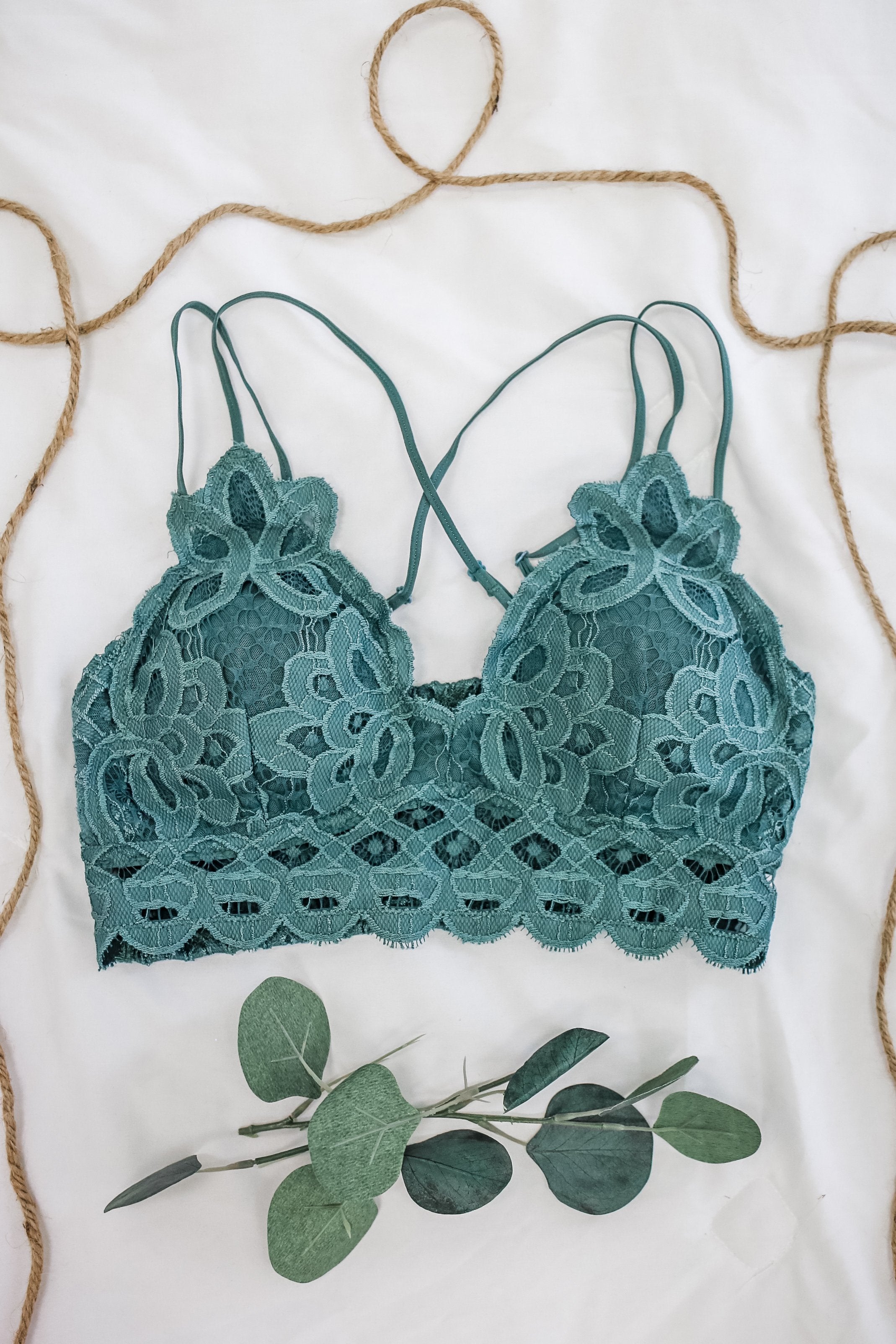 Love Affair Bralette - Dark Sage