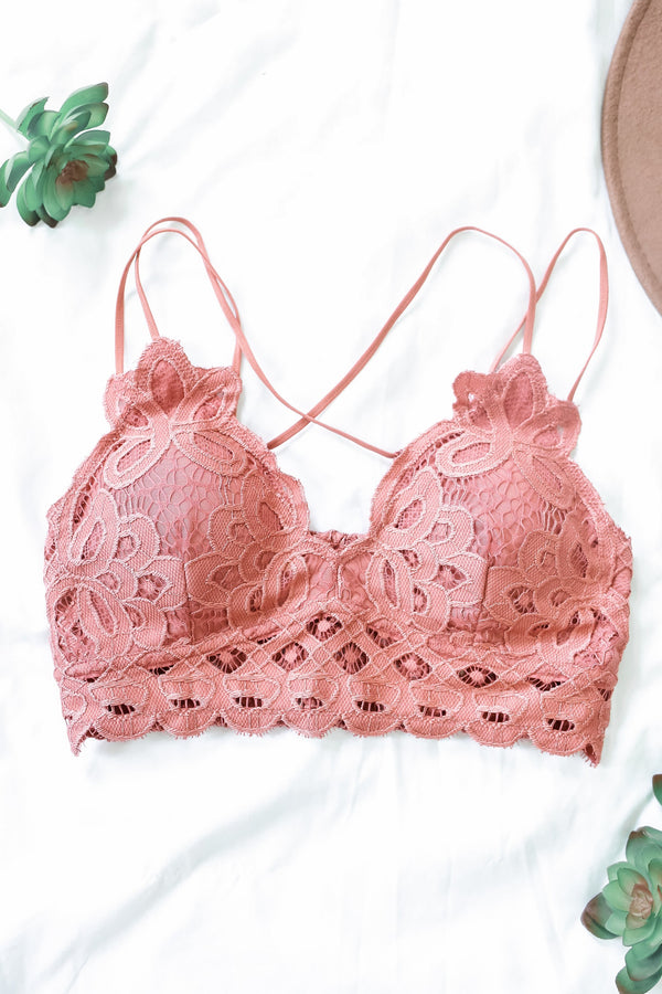 Love Affair Bralette - Dark Coral