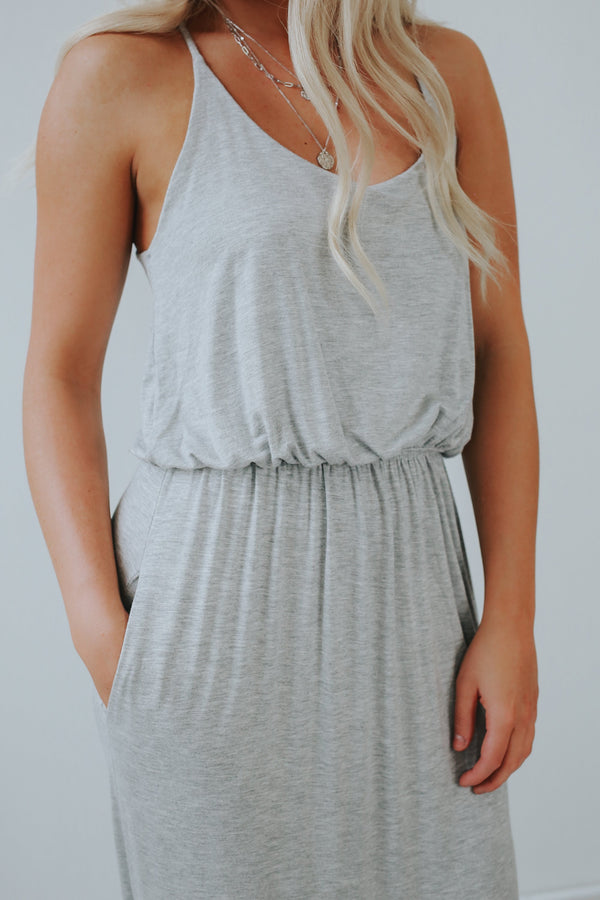 My Perfect Day Maxi Dress - Heather Grey