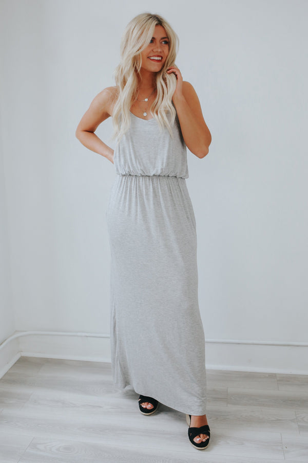 My Perfect Day Maxi Dress - Heather Grey