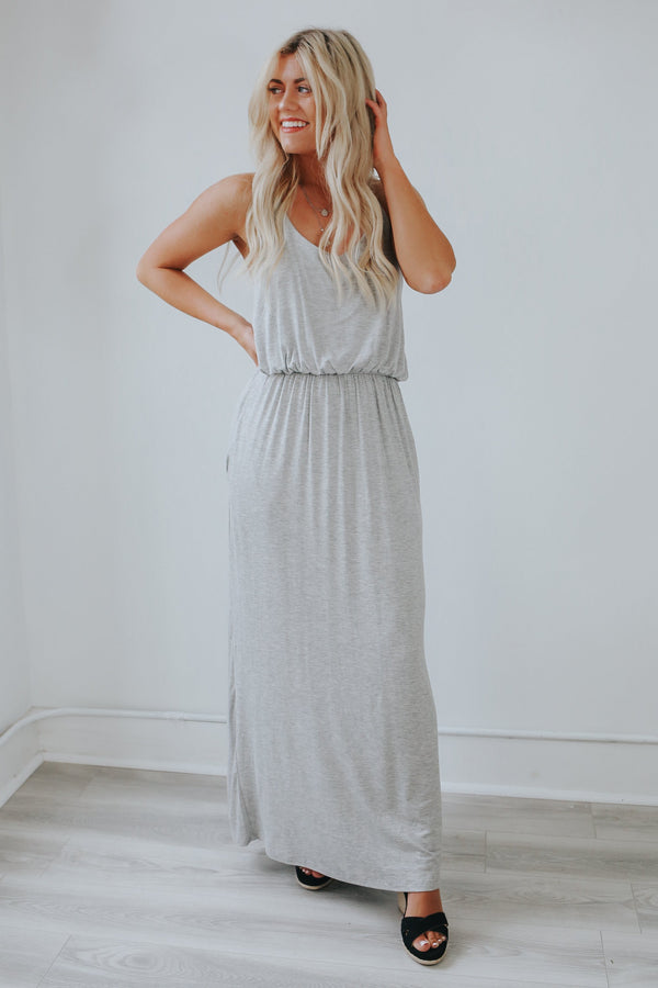 My Perfect Day Maxi Dress - Heather Grey