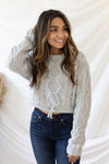 New Fascination Cropped Sweater - Grey