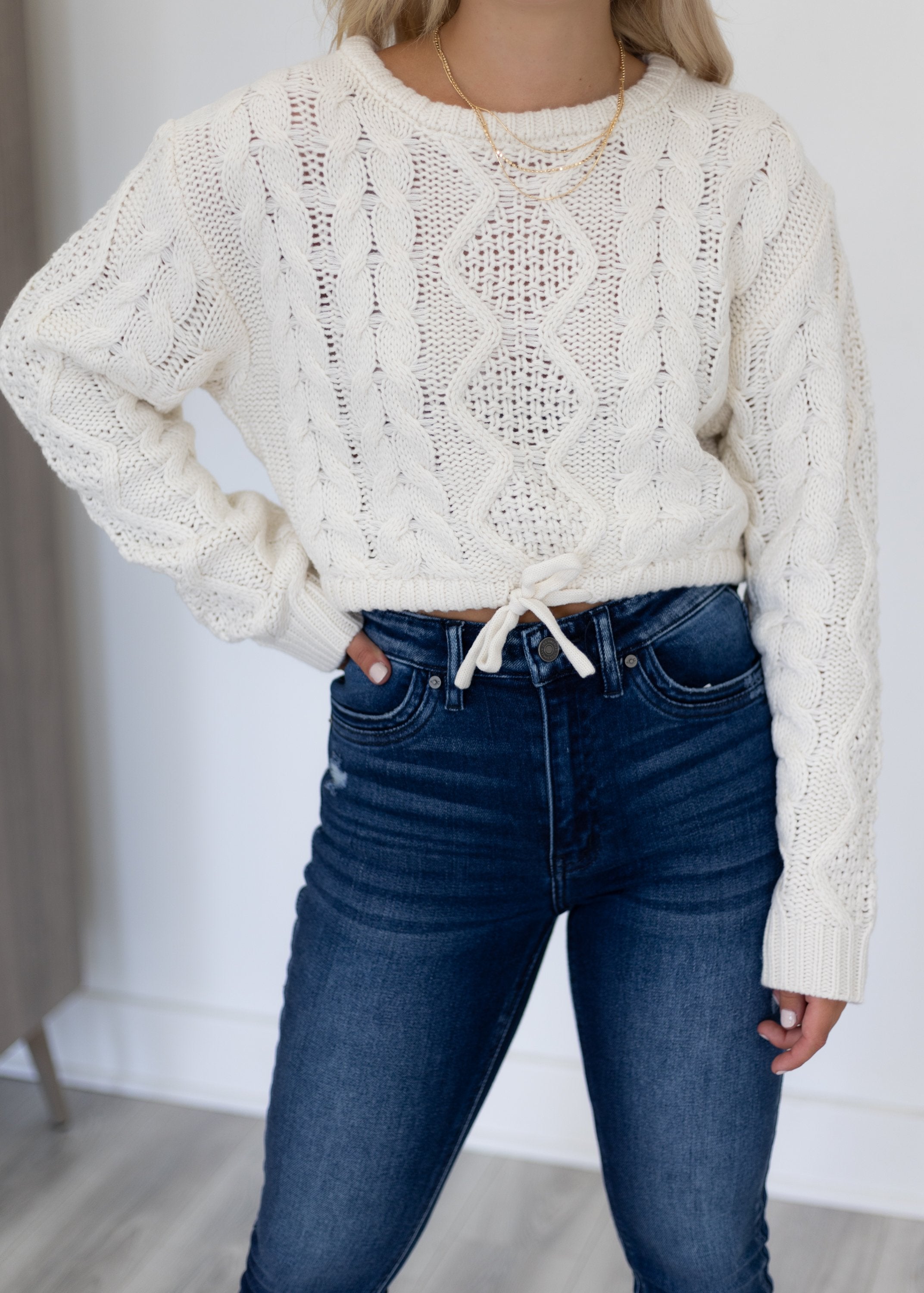 New Fascination Cropped Sweater - Ivory