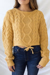 New Fascination Cropped Sweater - Mustard