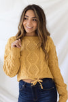 New Fascination Cropped Sweater - Mustard