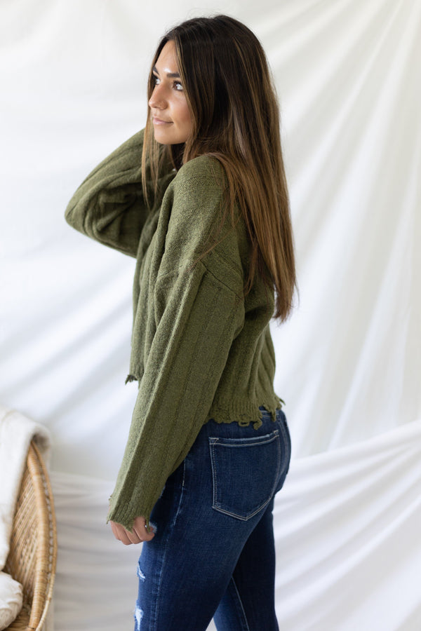 No Matter The Day Sweater - Olive