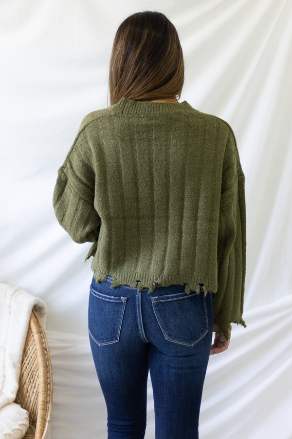 No Matter The Day Sweater - Olive