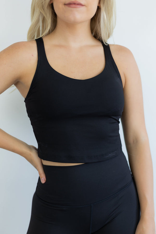 On Your Grind Crop Top - Black