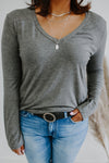 Perfect V-Neck - Charcoal