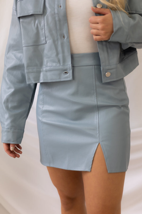 Retro Notion Skirt - Light Blue