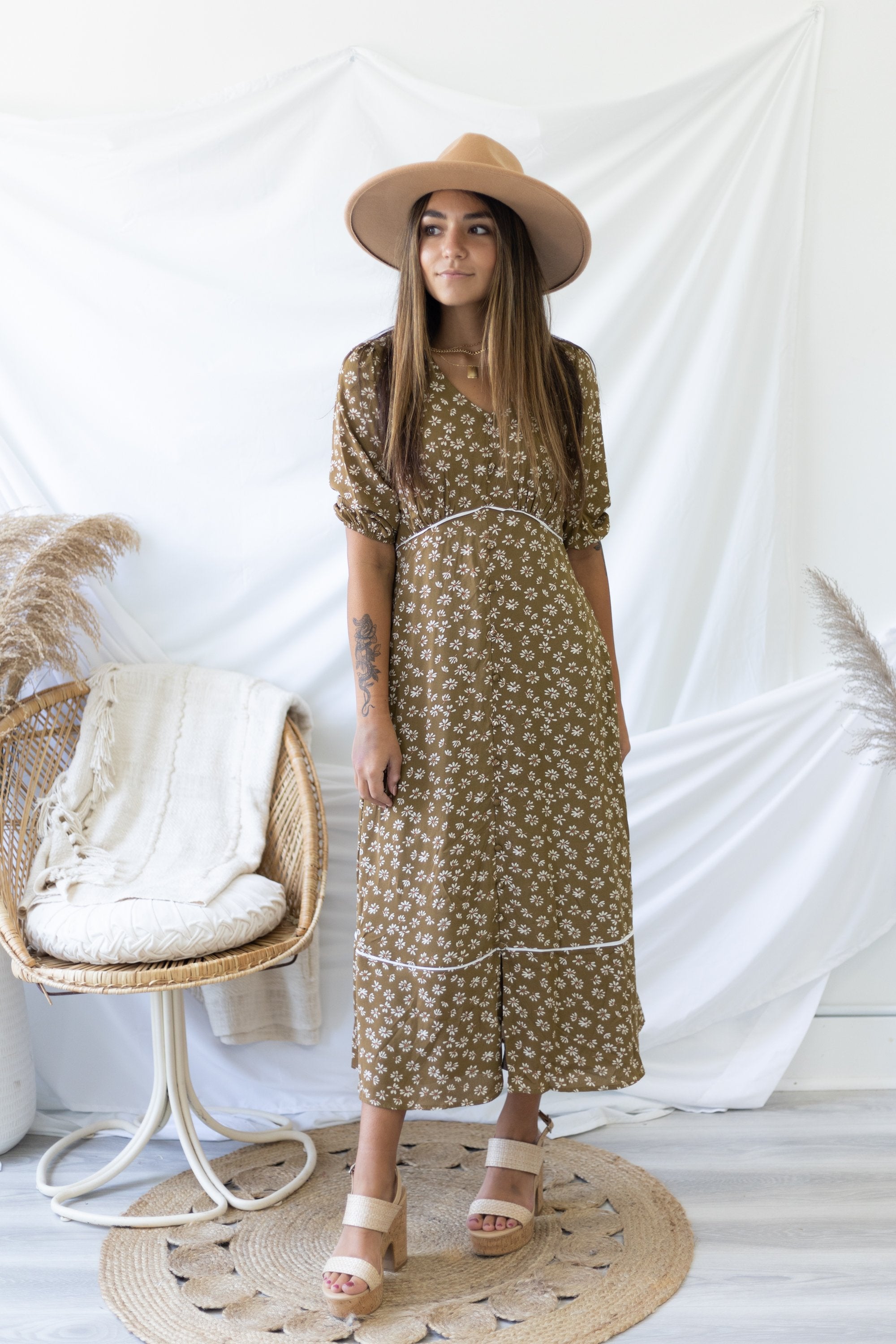 Romance Is Blooming Midi Dress