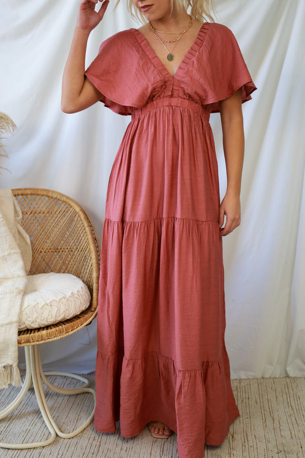 Sweetest Memory Maxi Dress - Dark Blush