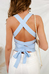 Turn Up The Heat Crop Top - Baby Blue