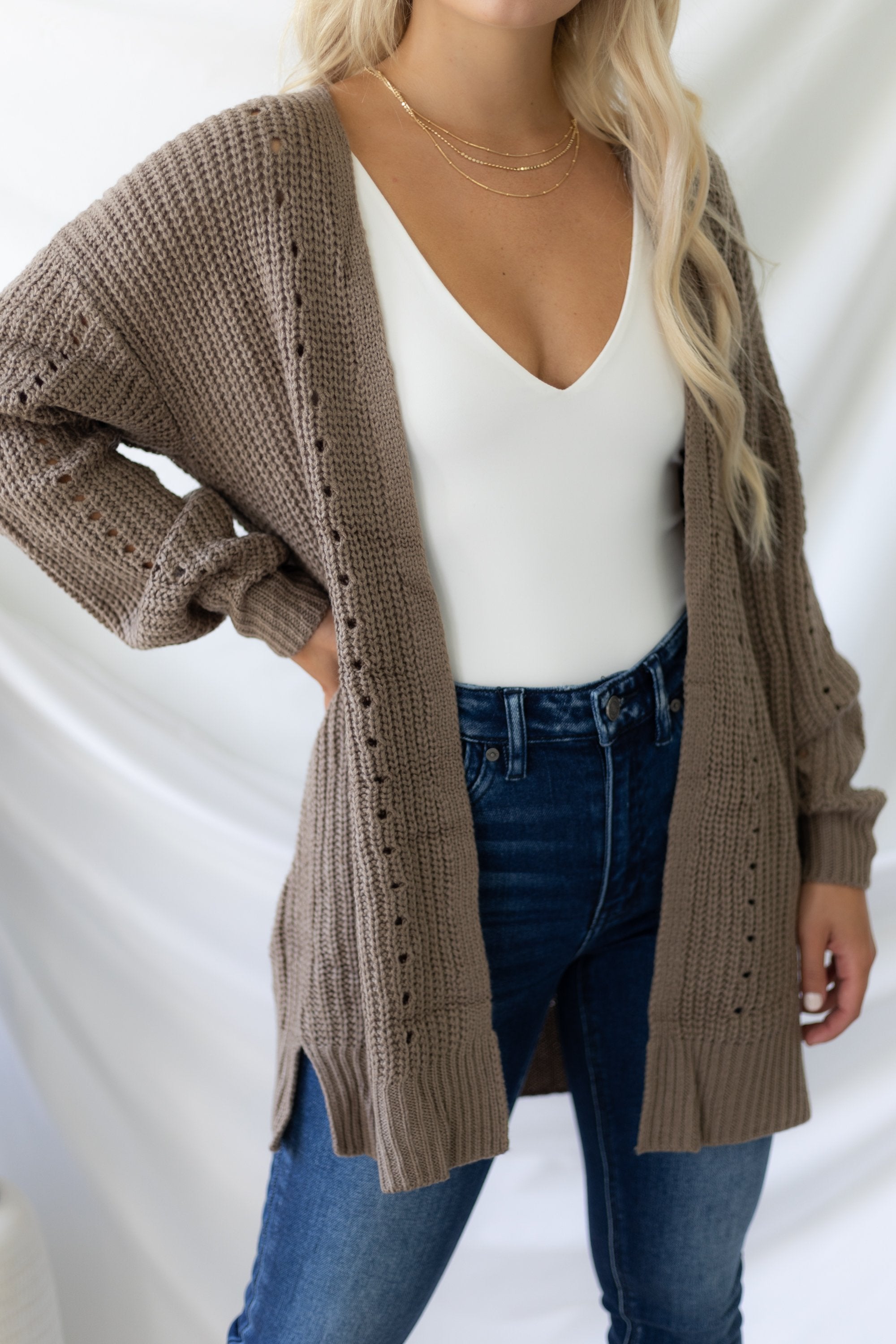 Glad You Came Cardigan - Mocha